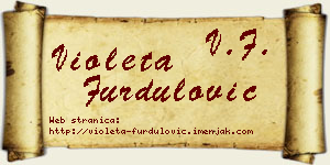 Violeta Furdulović vizit kartica